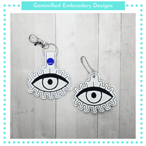 Watching Eye Key Fob {Eyelet & Snap}