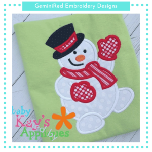 Waving Snowman {Four Sizes}