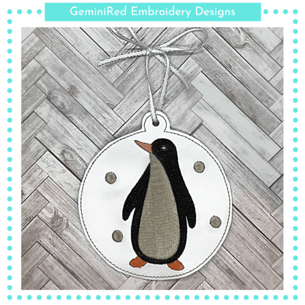Winter Penguin Ornament {4x4} - Image 2