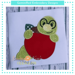 Worm Boy on Apple {Four Sizes}