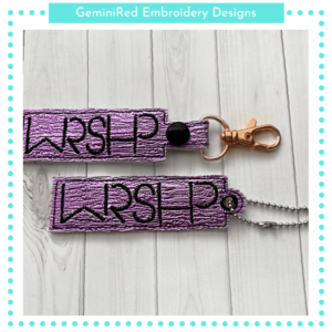 Worship Key Fob Set {Eyelet & Snap}