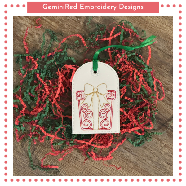 Wrapped with a Bow Tag Ornament {4x4}