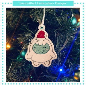Yeti Kawaii Ornament {4x4}