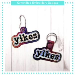 Yikes Key Fob {Eyelet & Snap}