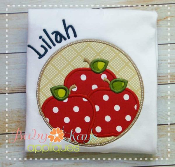 Apples in Circle Frame {Four Sizes} - Image 2