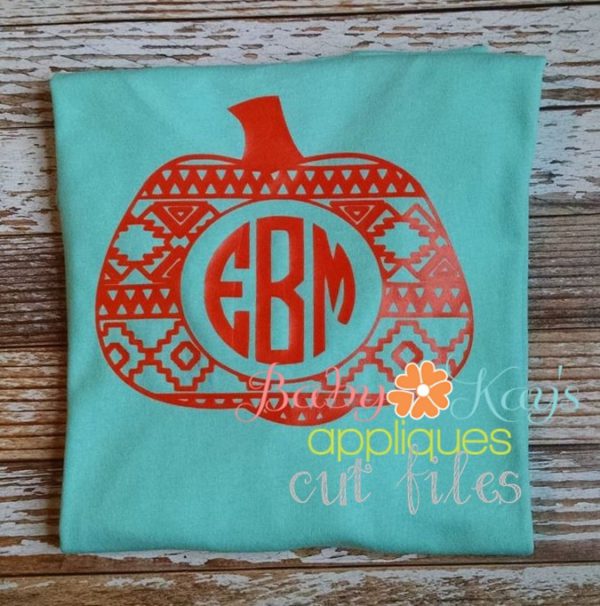 CUT FILE - Aztec and Monogram Aztec Pumpkin - Image 2