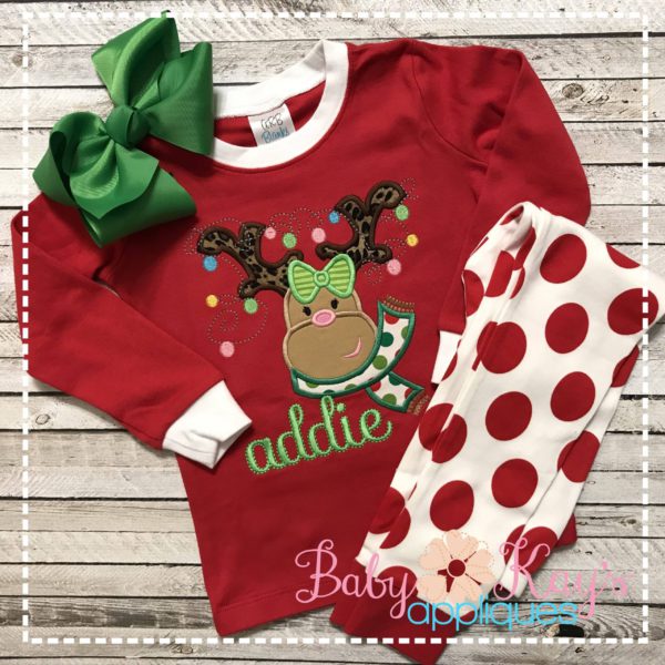 Reindeer Girl with Scarf {Four Sizes} - Image 2