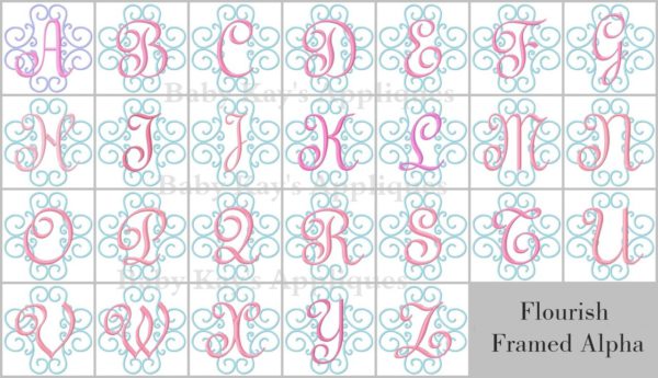Flourish Framed Alpha {Four Sizes} - Image 4