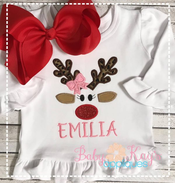 Reindeer Girl Face {Four Sizes}