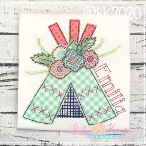 Teepee with Flowers {Four Sizes}