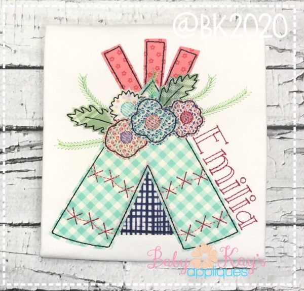 Teepee with Flowers {Four Sizes}
