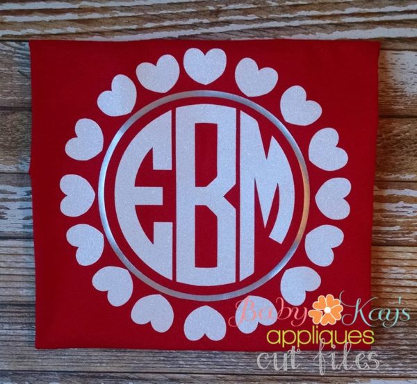 CUT FILE - Heart Circle Frame - Image 2