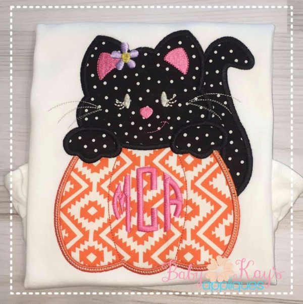 Kitty on Pumpkin Boy & Girl {Four Sizes} - Image 2