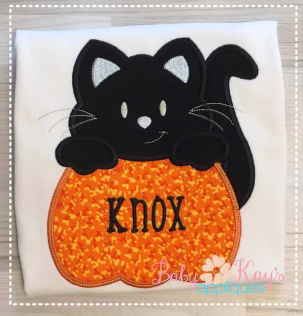Kitty on Pumpkin Boy & Girl {Four Sizes}