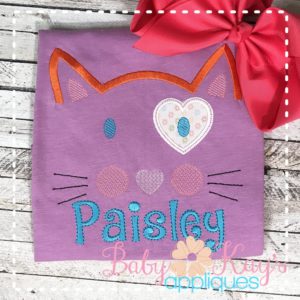 Kitten Face Outline {Four Sizes}