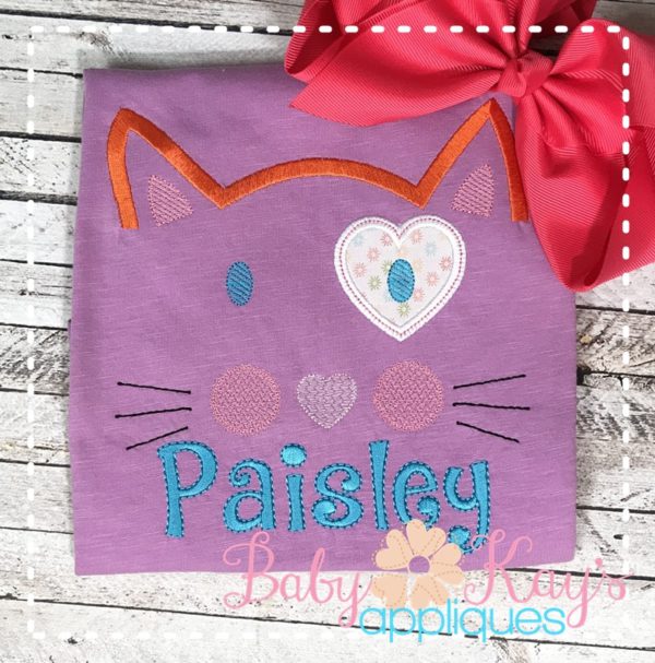 Kitten Face Outline {Four Sizes}