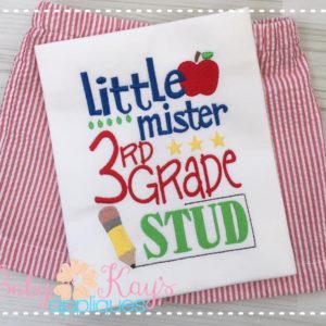Little Mister 3rd Grade Stud {Three Sizes}
