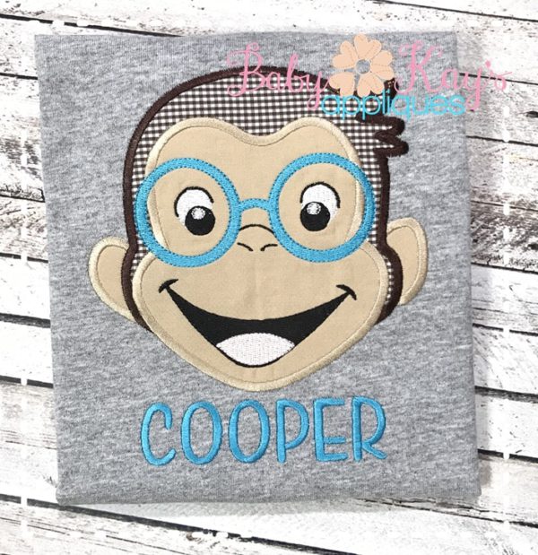Sweet Monkey Boy with Glasses {Four Sizes}
