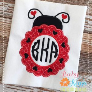Valentine Monogram Ladybug {Four Sizes}