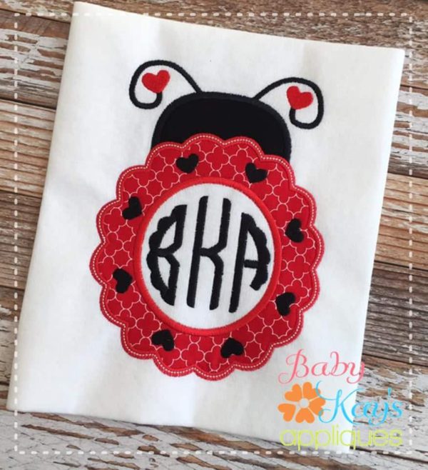 Valentine Monogram Ladybug {Four Sizes}