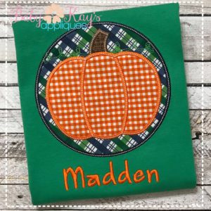 Pumpkin in Circle Frame {Four Sizes}