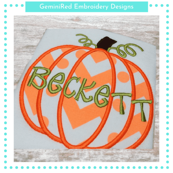 Pumpkin Appliqué {Four Sizes}