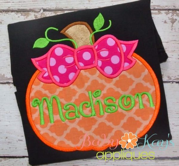 Pumpkin with Bow {Four Sizes} - Image 2