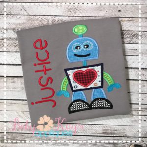 Sweet Little Valentine Robot {Four Sizes}