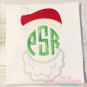 Santa Monogram Topper {Four Sizes}