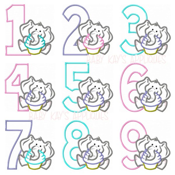 Elephant Birthday Numbers {Four Sizes} - Image 2