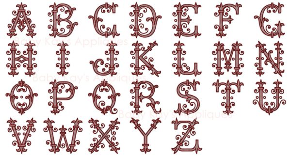 Chaplet Motif Monogram Font {Five Sizes} - Image 2