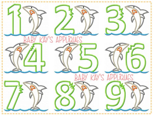 Shark Bite Number Set {Four Sizes} - Image 2
