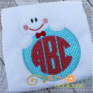 Snowman Monogram {Four Sizes}