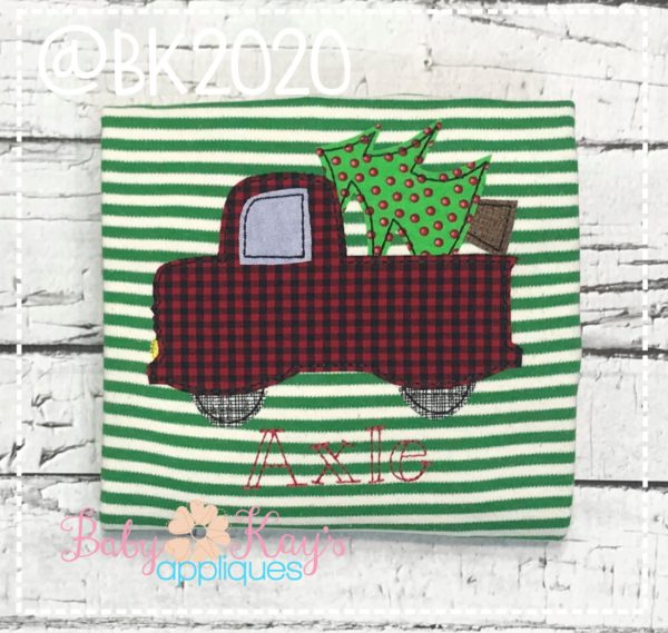 Old Pickup Truck with Christmas Tree {Four Sizes}