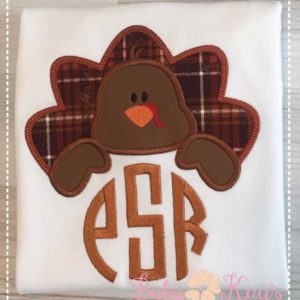 Turkey Monogram Topper {Four Sizes}