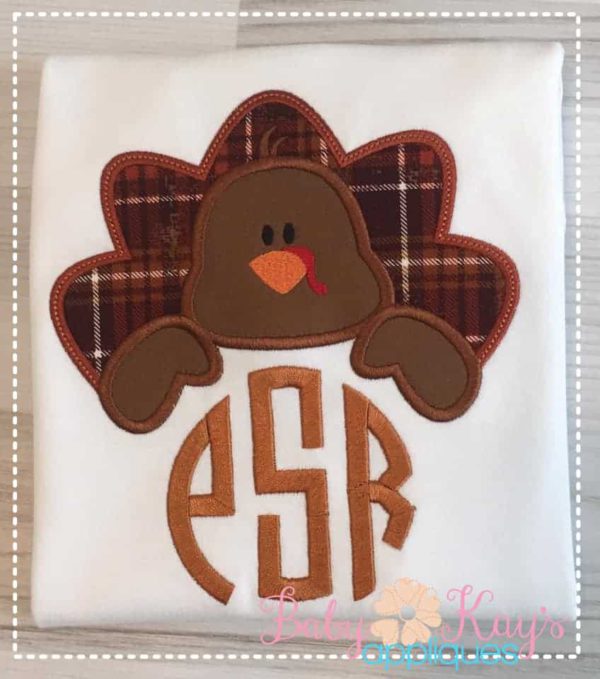 Turkey Monogram Topper {Four Sizes}