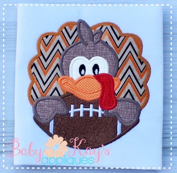 Cute Turkey on Football {Four Sizes}