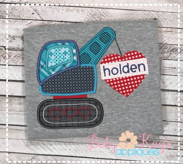 Valentine Excavator with Heart {Four Sizes}