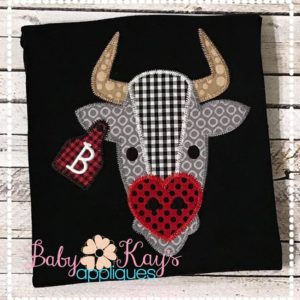Valentine Bull with Heart Nose {Four Sizes}